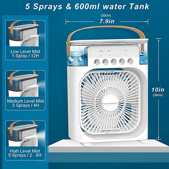 Portable Mini Air Cooler with spray