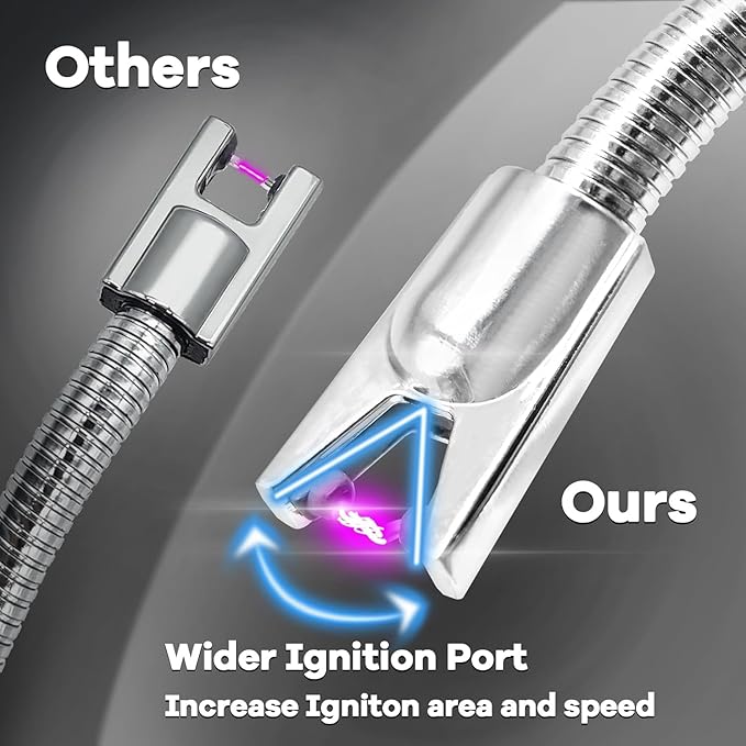Rechargeable Electric Gas Lighter, with Flexible Neck