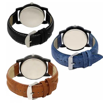 Classic Men Watches ( Pack of 3 )
