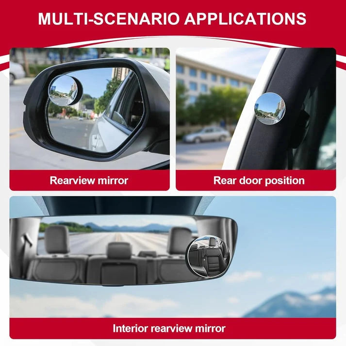 360° Wide View Blind Spot Car Mirror Drive Safer, Smarter & Stress Free ( Pack of 2)