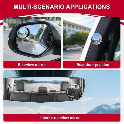 360° Wide View Blind Spot Car Mirror Drive Safer, Smarter & Stress Free ( Pack of 2)
